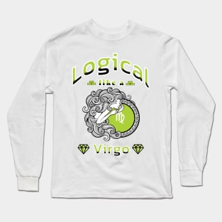 Zodiac attributes: Virgo white Long Sleeve T-Shirt